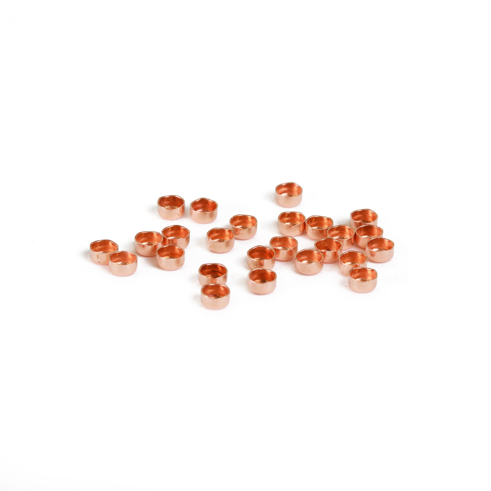 Rivets and Findings Copper 3mm (.12") Bezel Cup Settings, Pack of 25